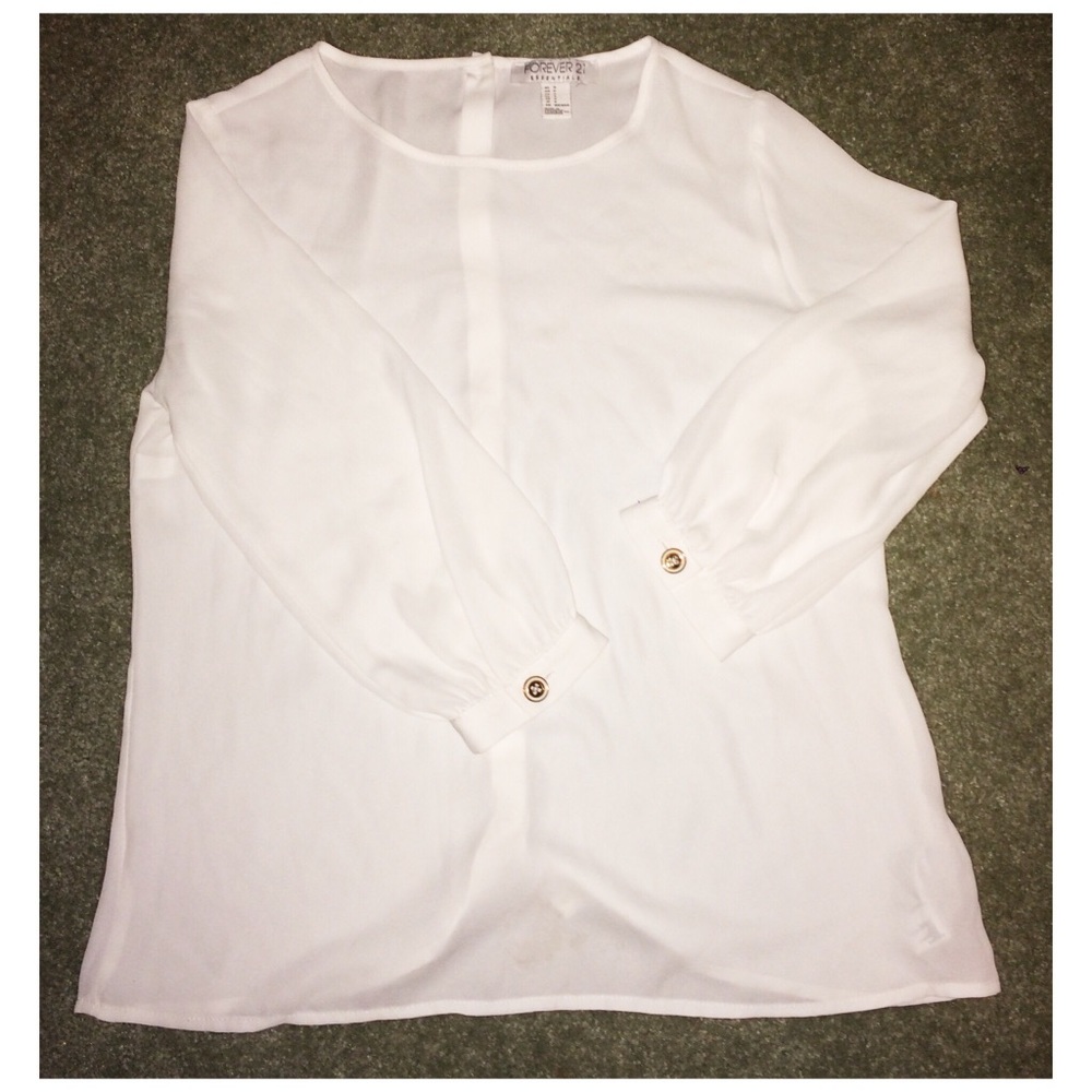 Forever 21 Blouse with Gold button Detail